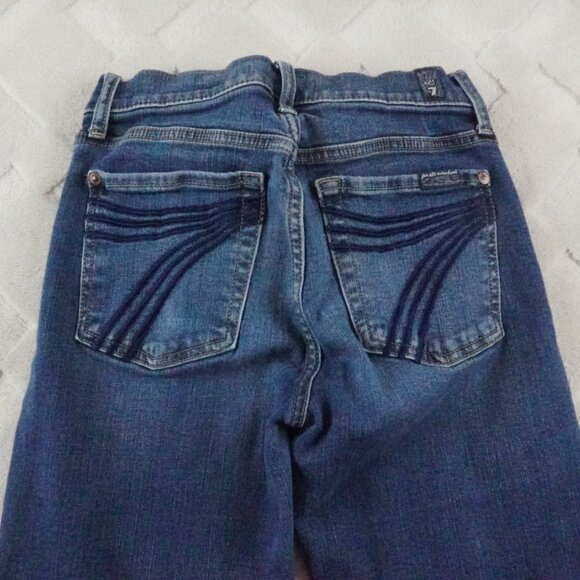 7 For All Mankind Dojo Jeans Womens 26 Wide Leg Western Cowgirl - Picture 11 of 12